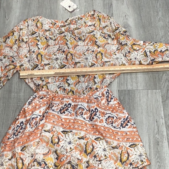 NWT Free People Sun Print Cut Out Dress Size Medium - Picture 8 of 11